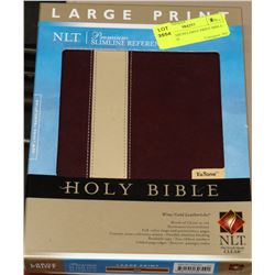 NEW PREMIUM LARGE PRINT BIBLE - TWO-TONE