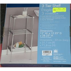 3 TIER CHROME TABLE 13"X12"X28"