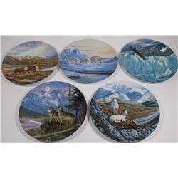 SET OF 5 ALASKA FRONTIER COLLECTOR PLATES