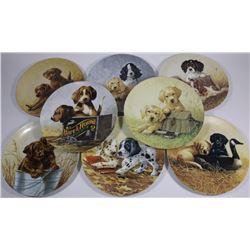 SET OF 8 EDWIN M. KNOWLES "DOGS" COLLECTOR PLATES