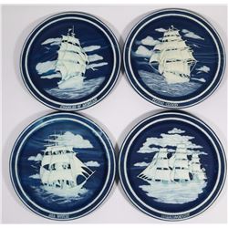 SET OF 4 BRADFORD EXCHANGE "3D SHIP" COLLECTOR