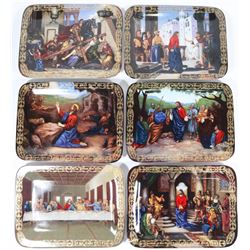 SET OF 6 BRADFORD EXCHANGE SQUARE JESUS COLLECTOR