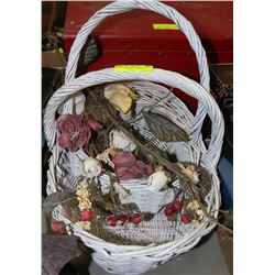 PAIR OF WICKER BASKETS