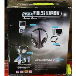 NEW WIRELESS HEADPHONE SET FM HI-FI