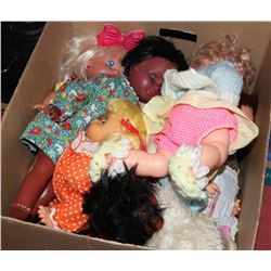 BOX OF 10 VINTAGE DOLLS INCLUDING RELIABLE & REGAL