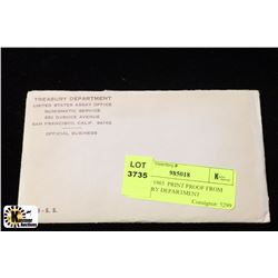 SEALED 1965  PRINT PROOF FROM TREASURY DEPARTMENT