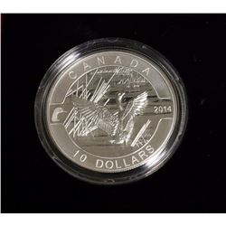 E)2014 FINE SILVER $10 COIN CANADA GOOSE