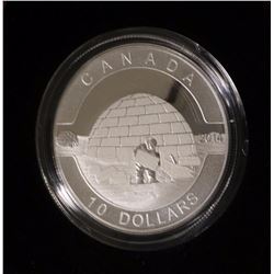 C)2014 $10 DOLLAR FINE SILVER COIN THE IGLOO