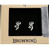 Image 1 : BROWNING CLEAR BUCKMARK BLING EARRINGS