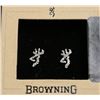 Image 1 : BROWNING CLEAR BUCKMARK BLING EARRINGS