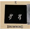 Image 1 : BROWNING CLEAR BUCKMARK BLING EARRINGS