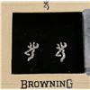 Image 1 : BROWNING CLEAR BUCKMARK BLING EARRINGS