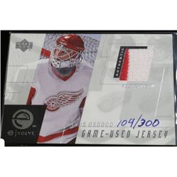 CHRIS OSGOOD 2 COLOR GAME WORN DETROIT REDWINGS