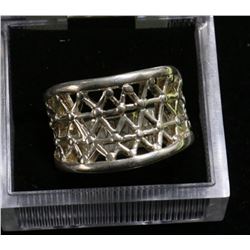 SILVER WOMENS AMETHYST FASHION RING