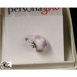 STERLING SILVER PERSONA GIRL SINGLE PURPLE POLKA-