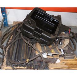 PALLET WITH ANGLE IRON, & MUCH MORE