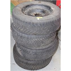 SET OF FOUR GOOD YEAR NORDIC P215/65R16 TIRES WITH