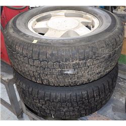 PAIR OF 16" GMC RIMS & TIRES - 6 BOLT PATTERN