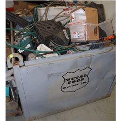 LARGE TOTE FILLED WITH MISC SLINGS, HOSES,