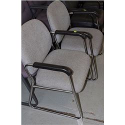 TWO GREY CLIENT CHAIRS