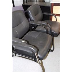 TWO BLACK CLIENT CHAIRS