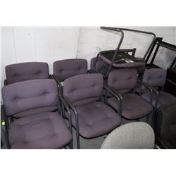 NINE PURPLE CLIENT CHAIRS