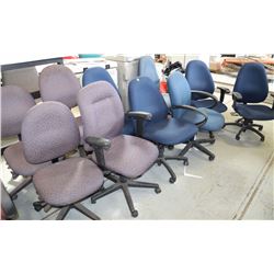 TEN OFFICE CHAIRS