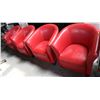 Image 1 : FOUR RED LEATHER OCCASIONAL CHAIRS