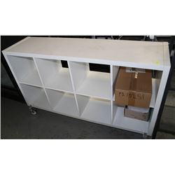 WHITE 8 COMPARTMENT SHELF