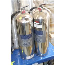TWO FIRE EXTINGUISHERS