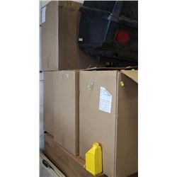 FOUR BOXES OF 1L OIL CONTAINERS