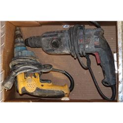 BOX WITH BOSCH & DEWALT DRILLS