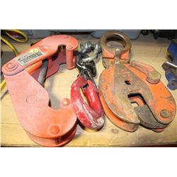 LOT OF THREE CLAMPS & CLEVICES