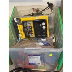 CLEAR TOTE WITH CONTENTS