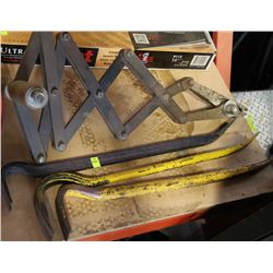 THREE PRY BARS & GRIPPER