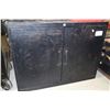 Image 1 : BLACK 2 DOOR CABINET & CONTENTS
