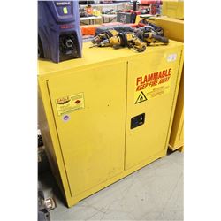 YELLOW FLAMMABLES CABINET & CONTENTS