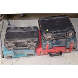FIVE EMPTY TOOL CASES