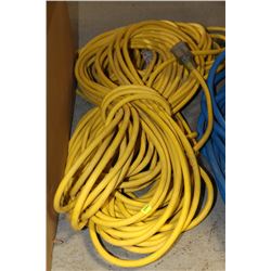 TWO YELLOW EXTENSION CORDS