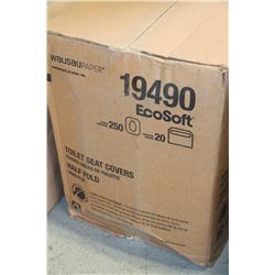 CASE OF 250 ECOSOFT TOILET SEAT COVERS