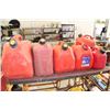 Image 1 : LOT OF SIX RED JERRY CANS