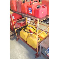 YELLOW SHELF ON CASTORS