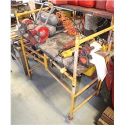 YELLOW SHELF ON CASTORS