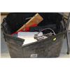 Image 1 : BLACK TOTE FILLED WITH ASSORTED TOOLS