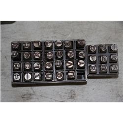 SET OF METAL LETTERING PUNCHES