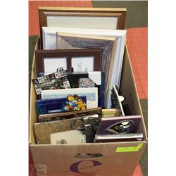 BOX OF PHOTO FRAMES AND MORE