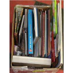 BOX OF SCRAPBOOKING MATERIALS