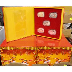 FLAT WITH 20 QTY YEAR OF THE RABBIT 5 COIN SETS