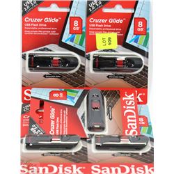 NEW SANDISK 8 GB FLASHDRIVE X5