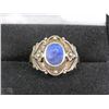 Image 1 : #4- 1920'S LAPIS LAZULI .925 SILVER RING SIZE 9